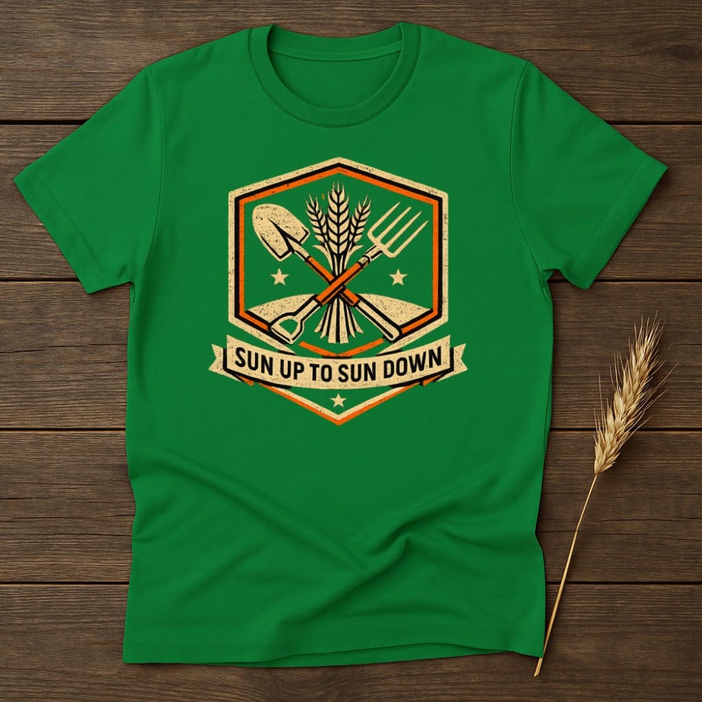 MyDesigns T-Shirt S / Irish Green Agriculture Farming Sun T-Shirt