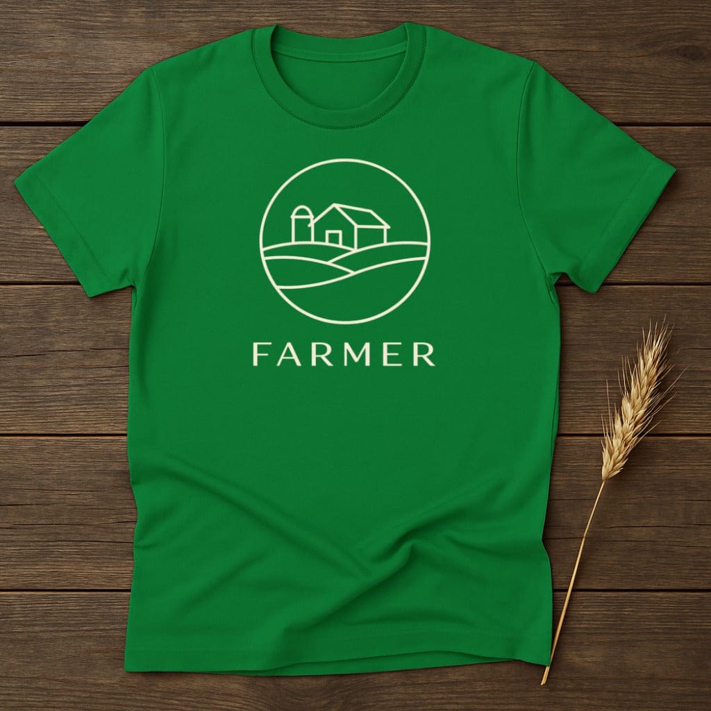 MyDesigns T-Shirt S / Irish Green Minimal Farmer Logo T-Shirt