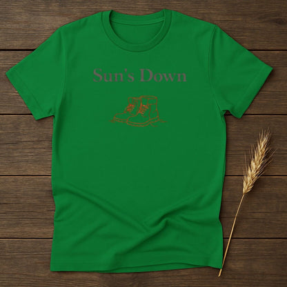 MyDesigns T-Shirt S / Irish Green Sun's Down Boots T-Shirt