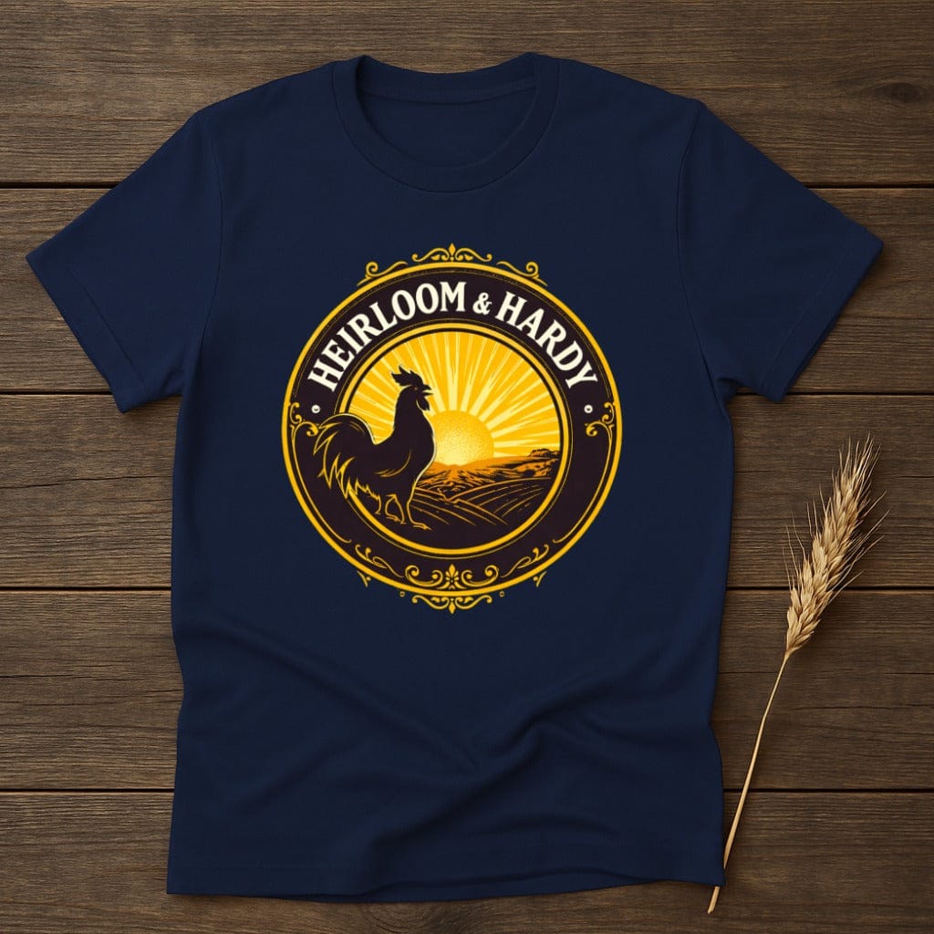 MyDesigns T-Shirt S / Navy Hardy Heirloom Rooster T-Shirt