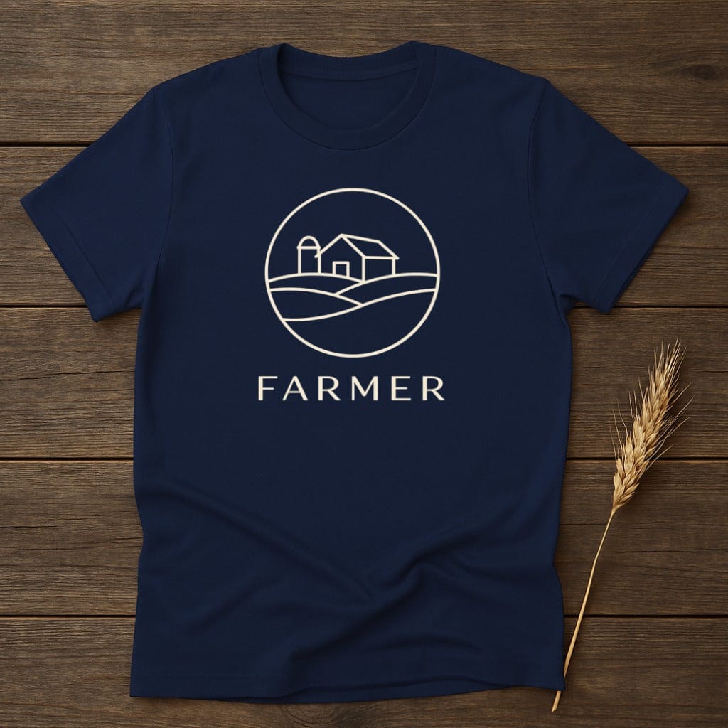 MyDesigns T-Shirt S / Navy Minimal Farmer Logo T-Shirt