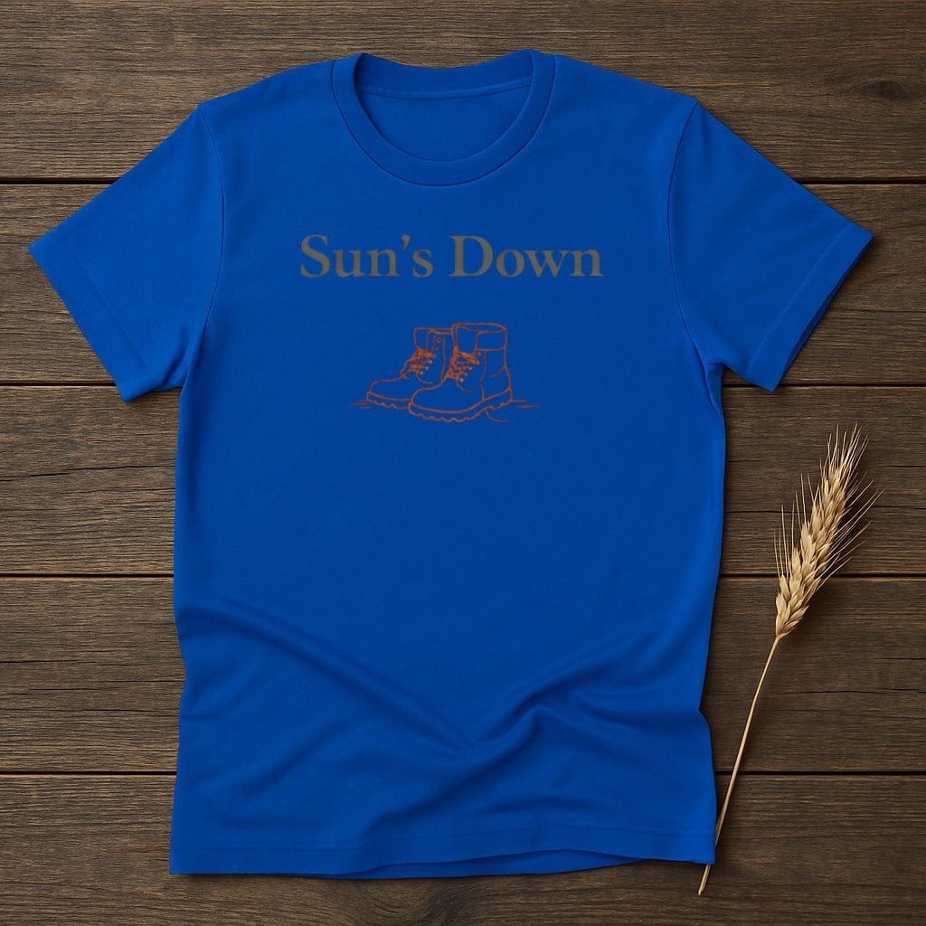 MyDesigns T-Shirt S / Navy Sun's Down Boots T-Shirt